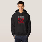 Kickboxing Is My Therapy Combat Sports Kickboxer K Hoodie (Voorkant volledig)
