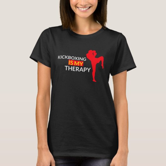 Kickboxing Is My Therapy One Coolest  Kickboxing M T-shirt (Voorkant)