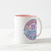 Kickboxing Is My Therapy Personalized Name Tweekleurige Koffiemok (Voorkant rechts)