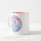 Kickboxing Is My Therapy Personalized Name Tweekleurige Koffiemok (Voorkant links)