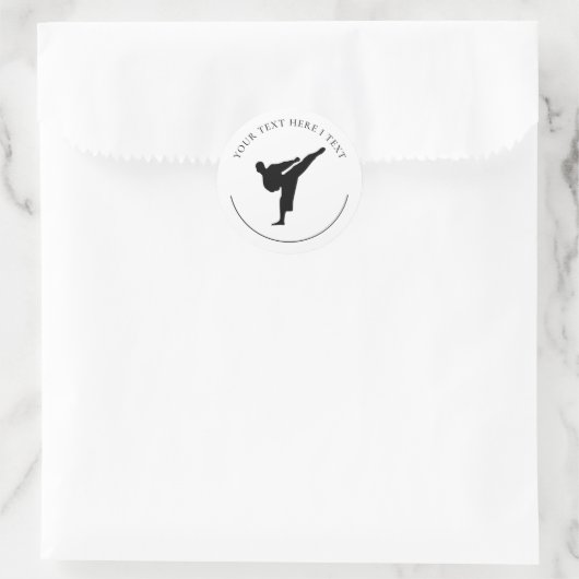 Kickboxing - Karate Classic Round Sticker (Tas)