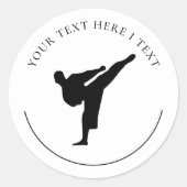 Kickboxing - Karate Classic Round Sticker (Voorkant)