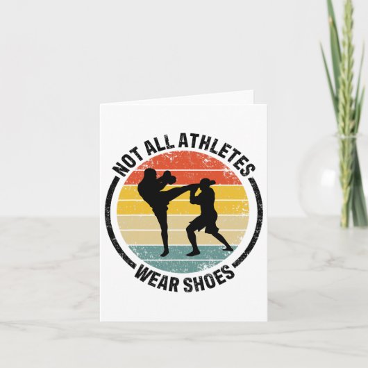 Kickboxing Kick Boxing Not All Athletes Wear Shoes Kaart (Voorkant)