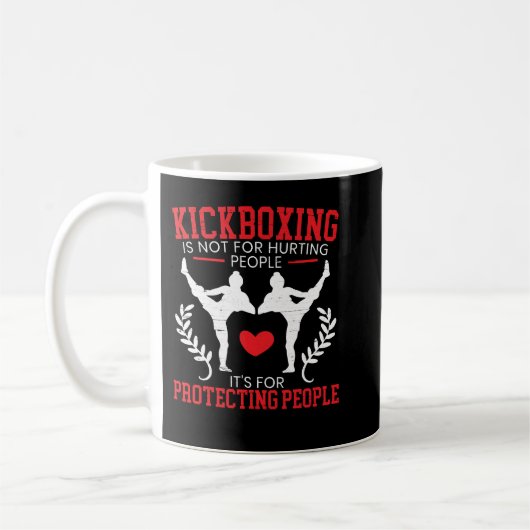 Kickboxing Kickboxer Combat Fighting MMA Striking Koffiemok (Links)