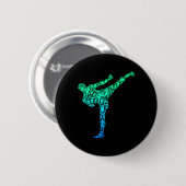 Kickboxing Kickboxer Karate Kids Boys Men Ronde Button 5,7 Cm (Voorkant /achterkant)