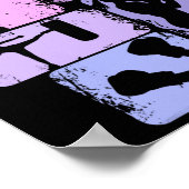 Kickboxing Kickboxer Taekwondo Karate Girls Kids W Poster (Hoek)