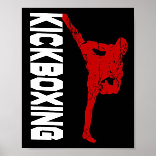 Kickboxing Kickboxing Martial Arts Sparring Boxing Poster (Voorkant)