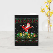 Kickboxing Martial Art Lover Xmas Ugly Kickboxing Kaart (Gele Bloem)