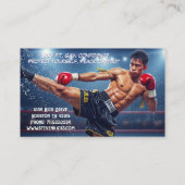 Kickboxing Martial Arts Muay Thai Instructor Visitekaartje (Achterkant)