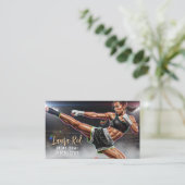 Kickboxing Martial Arts Muay Thai Instructor Visitekaartje (Staand voorkant)