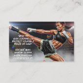 Kickboxing Martial Arts Muay Thai Instructor Visitekaartje (Achterkant)