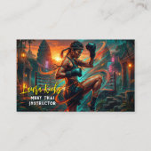 Kickboxing Martial Arts Muay Thai Instructor Visitekaartje (Voorkant)