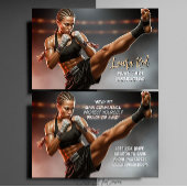 Kickboxing Martial Arts Muay Thai Instructor Visitekaartje