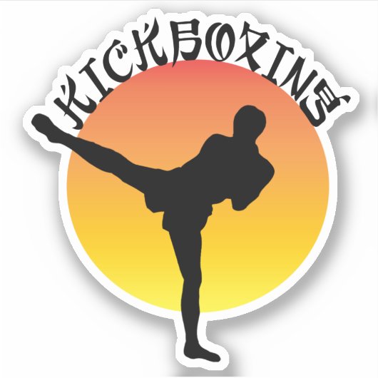 Kickboxing Martial Arts Self Defense Sticker (Voorkant)