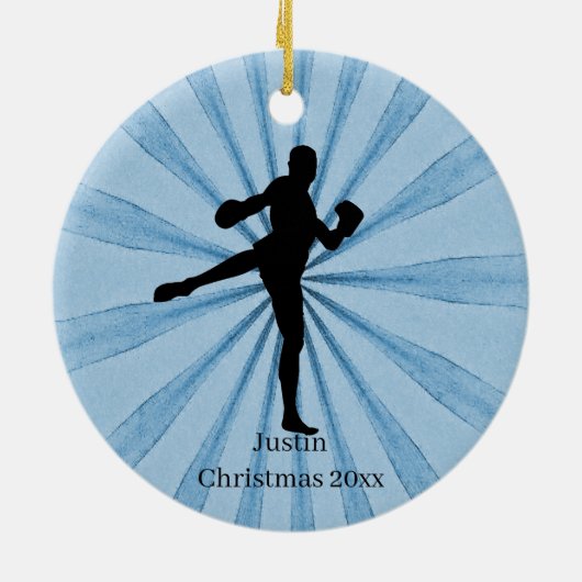 Kickboxing-naam Keramisch Ornament (Achterkant)