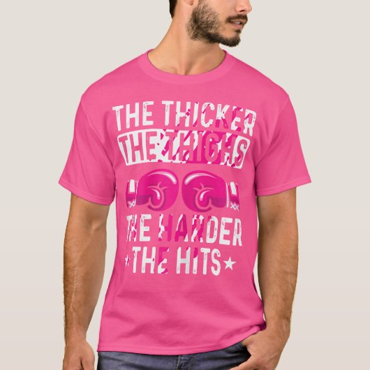 Kickboxing nog dikker de dijen van de grappige vec t-shirt (Voorkant)