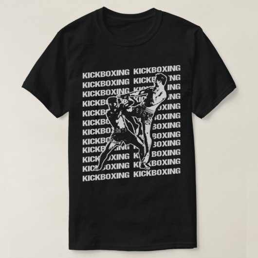 Kickboxing Practice Kick Boxing Workout print T-shirt (Design voorkant)