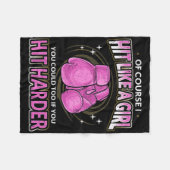 Kickboxing Quote For Women Quote Picture  Fleece Deken (Voorkant (Horizontaal))