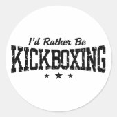 Kickboxing Ronde Sticker (Voorkant)