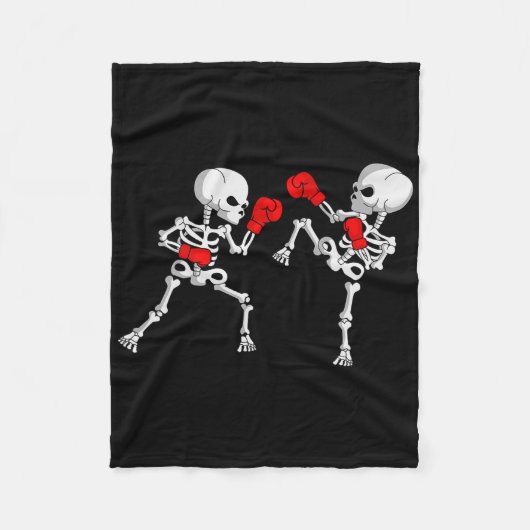 Kickboxing Skeleton Kickboxer Boxing Mma  Fleece Deken (Voorkant)