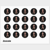 Kickboxing Stance Thai Boxing A Muay Thai Fighter  Ronde Sticker (Vel)