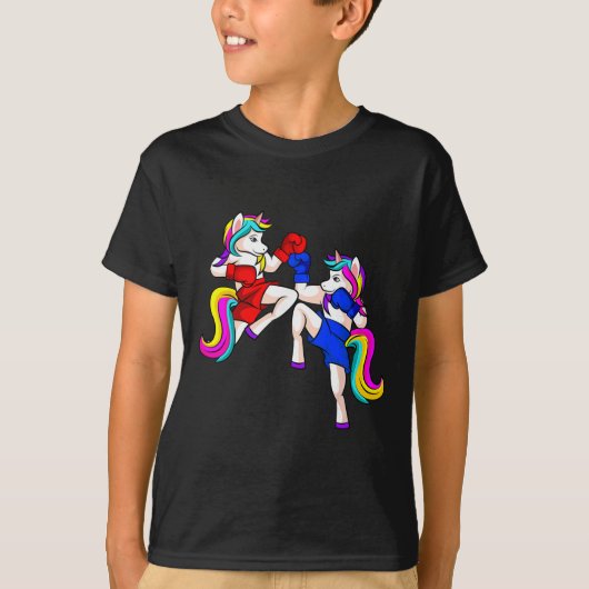 Kickboxing Unicorn Kickboxer Mma  T-shirt (Voorkant)