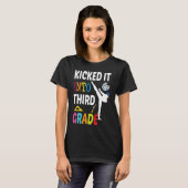 Kicked into 3rd Grade Karate Back To School T-shirt (Voorkant volledig)