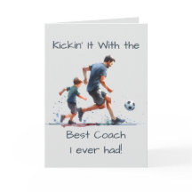 Kicken met de beste coach Gefeliciteerd verjaardag