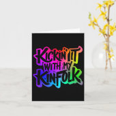 Kicken Met Mijn Familie Grappige Familiereünie  Kaart (Gele Bloem)