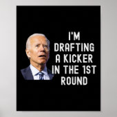 Kicker Funny Fantasy Football Dr. Poster (Voorkant)