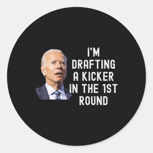 Kicker Funny Fantasy Football Dr. Ronde Sticker (Voorkant)