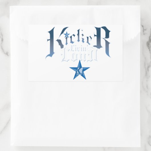 Kicker Logo Rechthoekige Sticker (Tas)