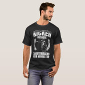 Kicker omdat Quaterbacks helden nodig hebben naar  T-shirt (Voorkant volledig)