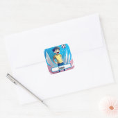 KickerSticker met  Nametag Vierkante Sticker (Envelop)