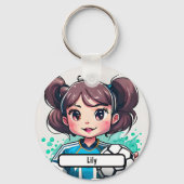 Kickin Cutie Sleutelhanger met aangepaste diameter (Voorkant)