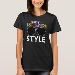 Kickin Het Eerste Grade Stijl Leuke 1e Grade T-shirt