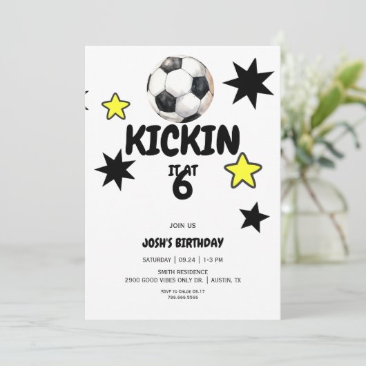 Kickin het op de leeftijd van het kind Verjaardags Kaart (Staand voorkant)