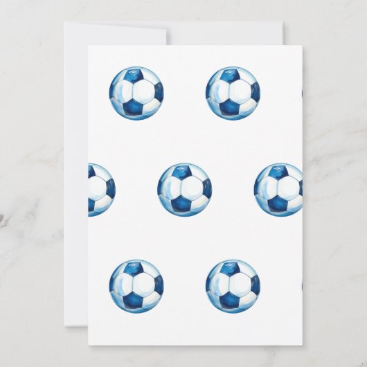 Kickin het op Six 6th Soccer Birthday Party II Kaart (Achterkant)