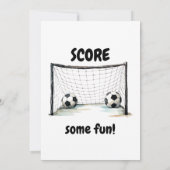 Kickin het op Six Soccer 6th Birthday Party Kaart (Achterkant)