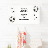 Kickin het op Six Soccer 6th Birthday Party Spandoek (Insitu)