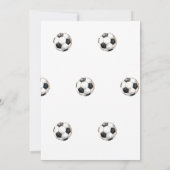 Kickin het Voetbal Verjaardagsfeest Kaart (Achterkant)
