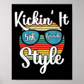 Kickin' IT 5e graad stijl terug naar school elemen Poster (Voorkant)