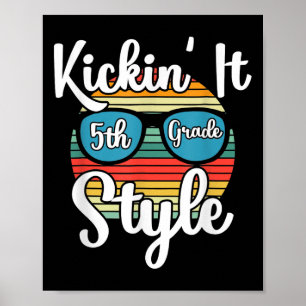 Kickin' IT 5e graad stijl terug naar school elemen Poster