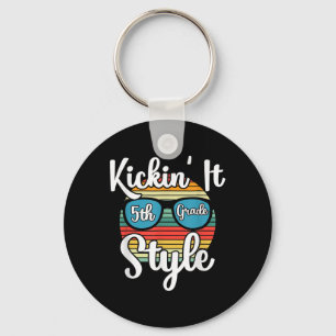 Kickin' IT 5e graad stijl terug naar school elemen Sleutelhanger