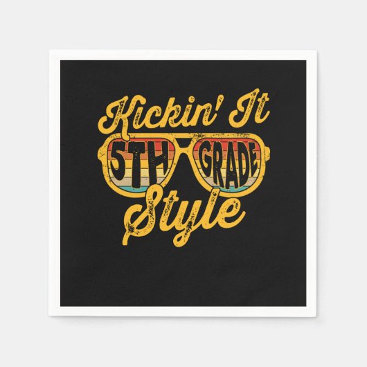 Kickin it 5th Grade Style Student Team Servet (Voorkant)