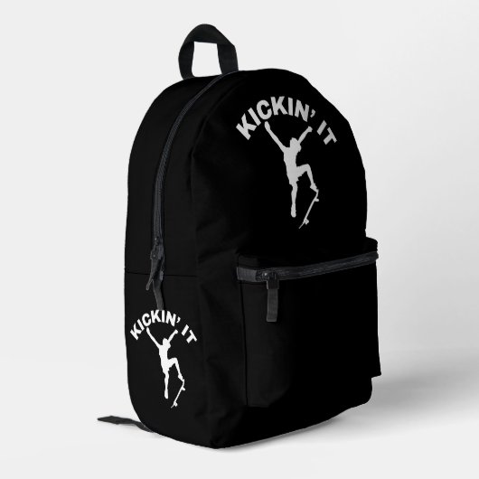 Kickin' It Bedrukte Rugzak (Achterkant Hoek Links)