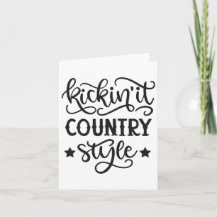 Kickin' It Country Style Westerne Cowboy Cowgirl L Kaart