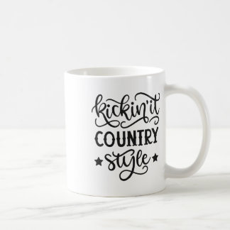 Kickin' It Country Style Westerne Cowboy Cowgirl L Koffiemok