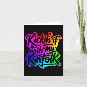 Kickin It Met Mijn Familie Grappige Familiereünie Kaart
