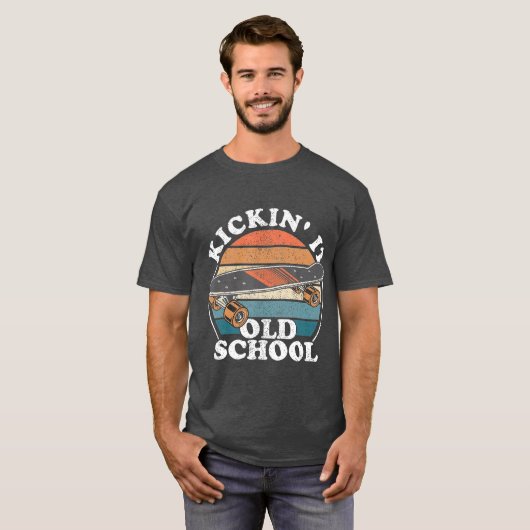 Kickin it Old School 80s Retro Skateboard 90s T-shirt